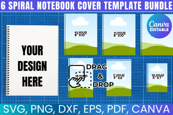 6 Spiral Notebook Cover Template Bundle: A Practical Design Solution