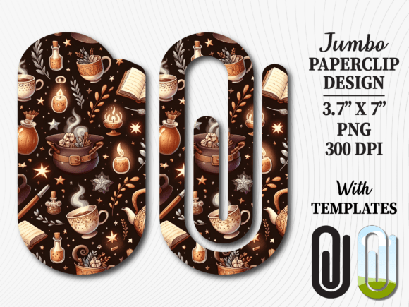 Coffee Tea Book Lover Jumbo Paperclip