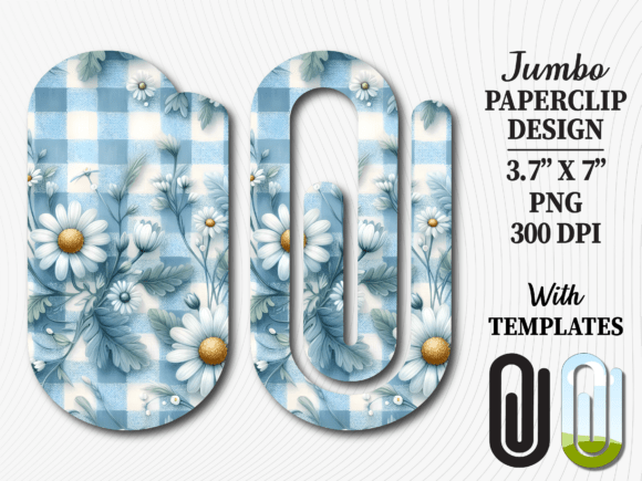 Gingham Daisy Flower Jumbo Paperclip: A Creative Tool for Personalized Organization