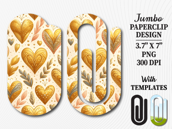 Gold Floral Heart Jumbo Paperclip Design: A Strategic Asset for Creative Professionals