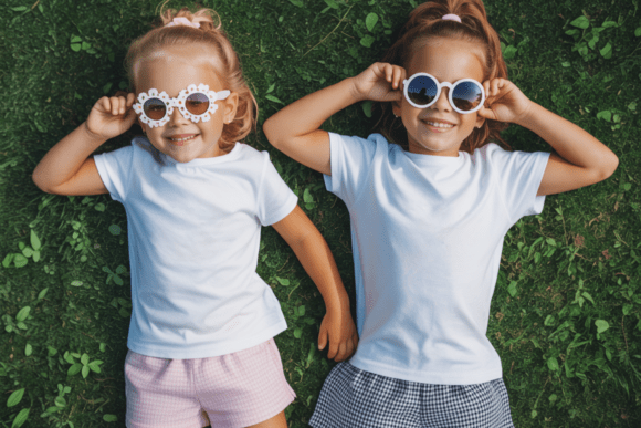 Kids Gildan 5000B Siblings Mockup 26: Bringing Family Designs to Life