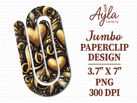Luxury Love Hearts Jumbo Paperclip