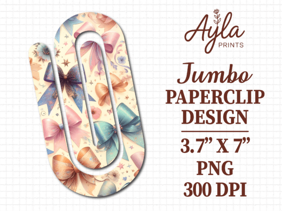Pastel Ribbon Bow Jumbo Paperclip