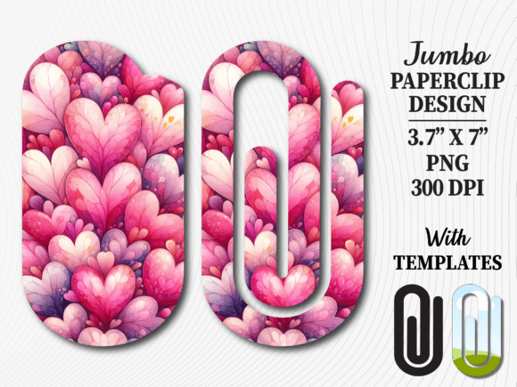 Pink Purple Hearts Jumbo Paperclip PNG: A Versatile Digital Asset for Creative Projects