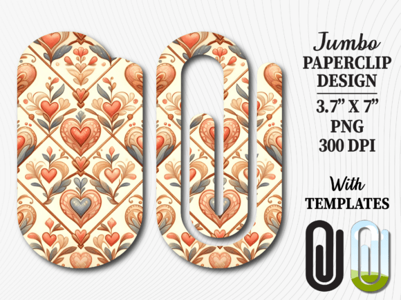 Retro Aesthetic Floral Jumbo Paperclip