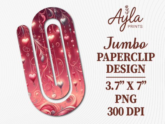 Sparkle Heart Valentine Jumbo Paperclip