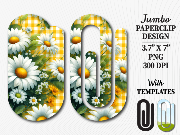 Summer Daisy Gingham Jumbo Paperclip: A Digital Design Evaluation