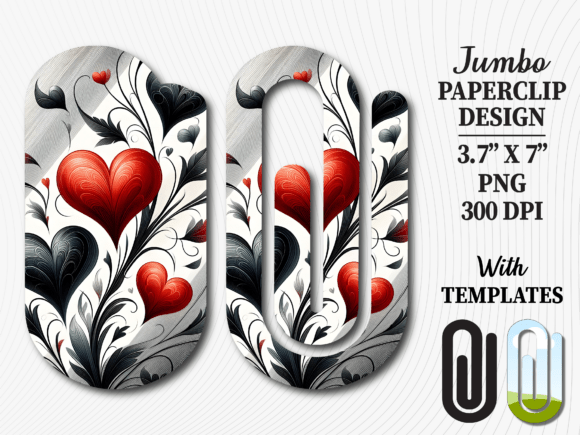 The Black Red Floral Heart Jumbo Paperclip: A Versatile Tool for Creative Professionals and Educators